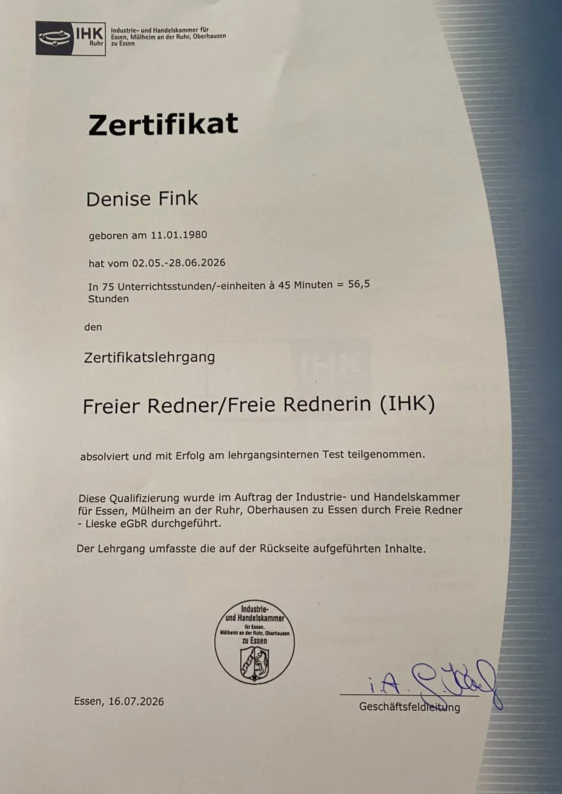 Personenzertifizierung der Wirtschaftskammer Österreich